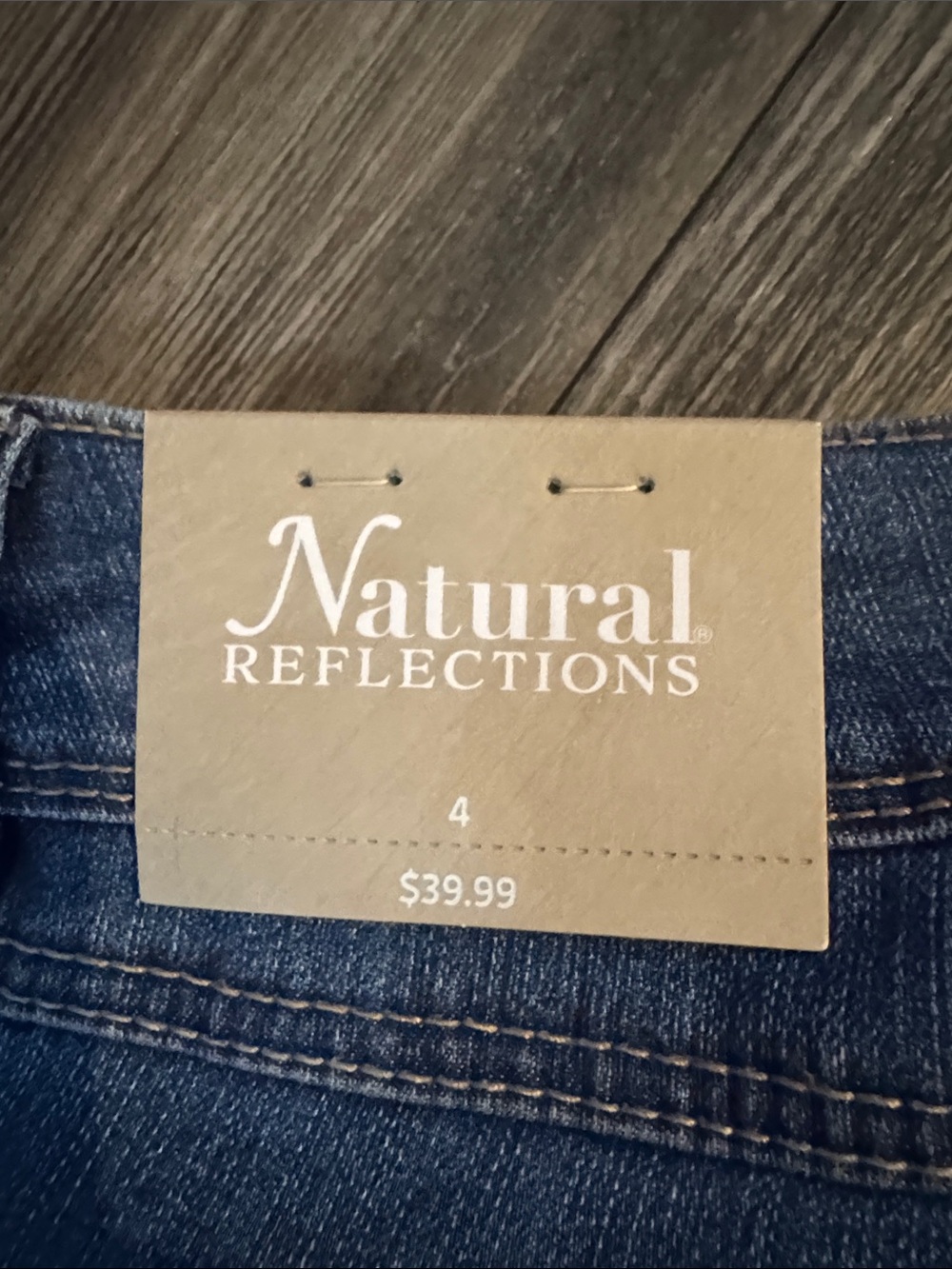 Women’s Fleece Lined Boyfriend Jeans Medium Blue- Natural Reflections - Picture 6 of 6